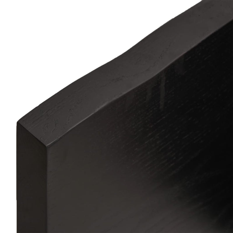 vidaXL Table Top Dark Brown 60x60x(2-4) cm Treated Solid Wood Live Edge