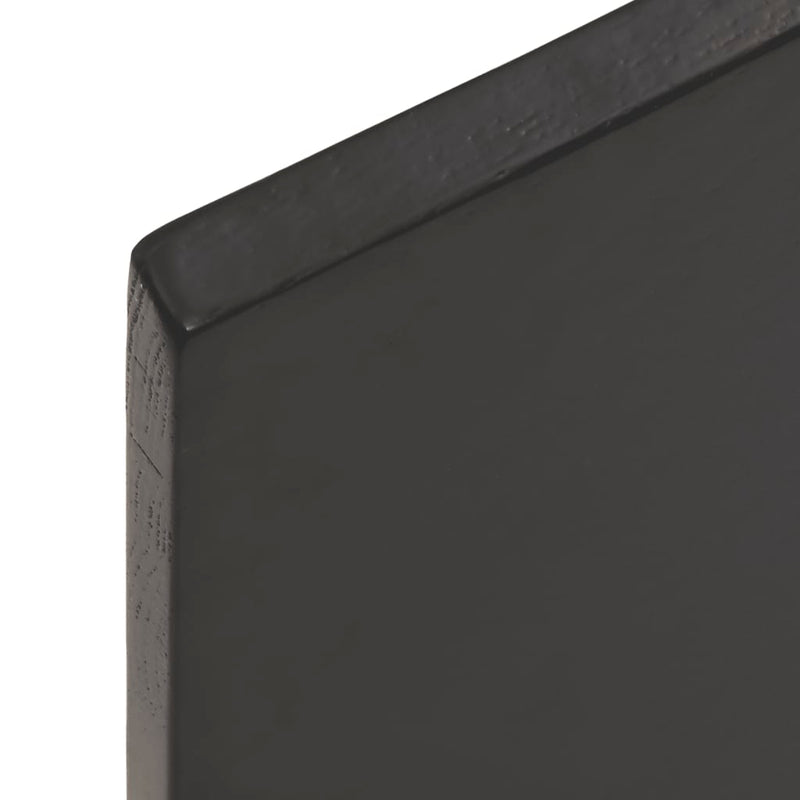 vidaXL Table Top Dark Brown 100x60x2 cm Treated Solid Wood Oak Live Edge