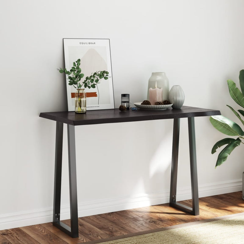 vidaXL Table Top Dark Brown 120x60x(2-4) cm Treated Solid Wood Live Edge