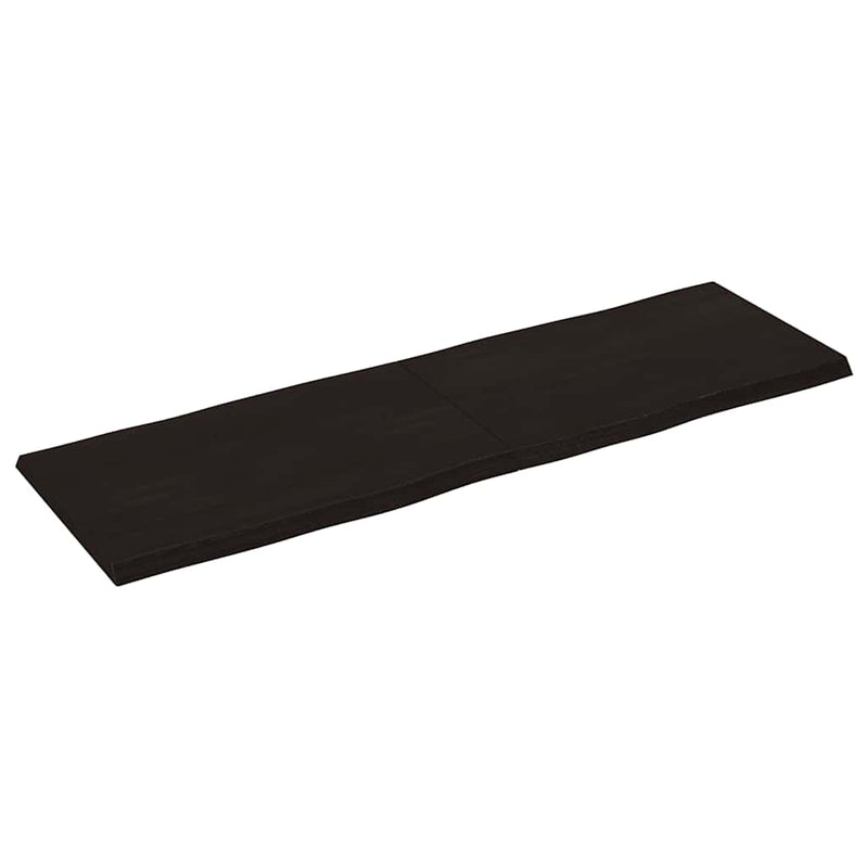 vidaXL Table Top Dark Brown 160x50x(2-4) cm Treated Solid Wood Live Edge