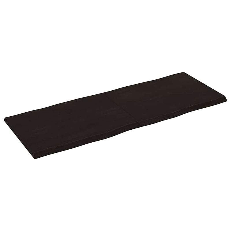 vidaXL Table Top Dark Brown 160x60x(2-4) cm Treated Solid Wood Live Edge