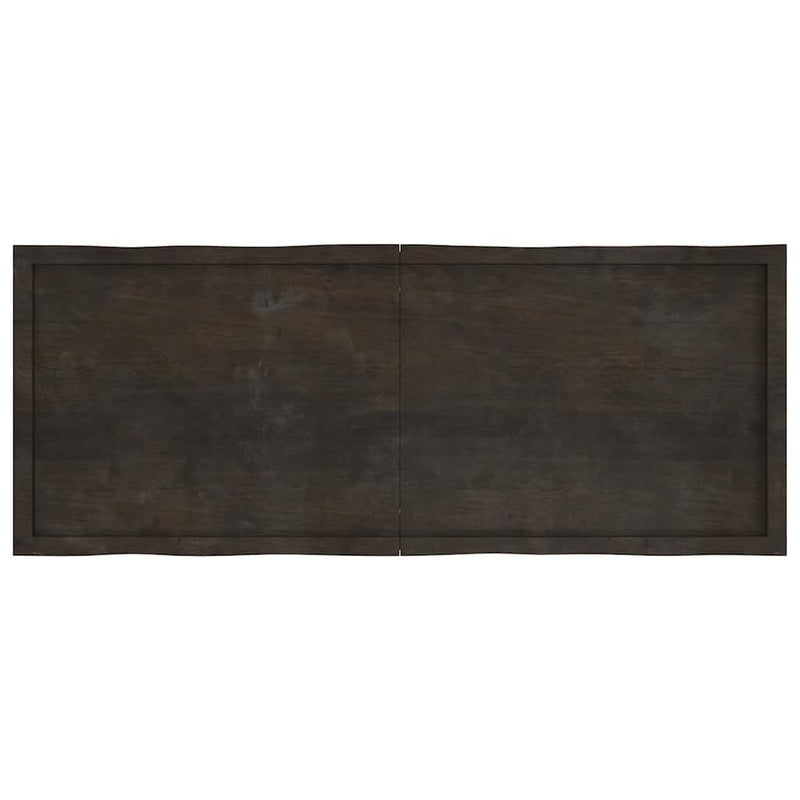 vidaXL Table Top Dark Brown 160x60x(2-4) cm Treated Solid Wood Live Edge