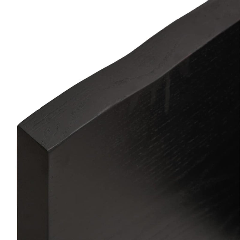 vidaXL Table Top Dark Brown 160x60x(2-4) cm Treated Solid Wood Live Edge