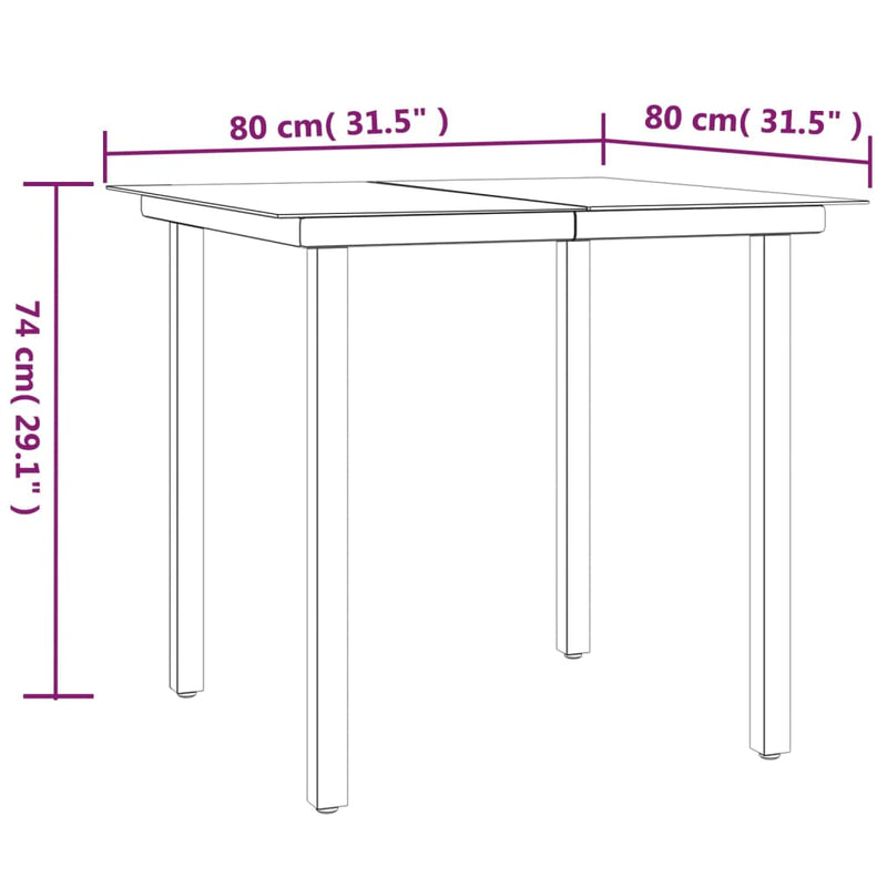 vidaXL 5 Piece Garden Dining Set with Cushions Black Poly Rattan