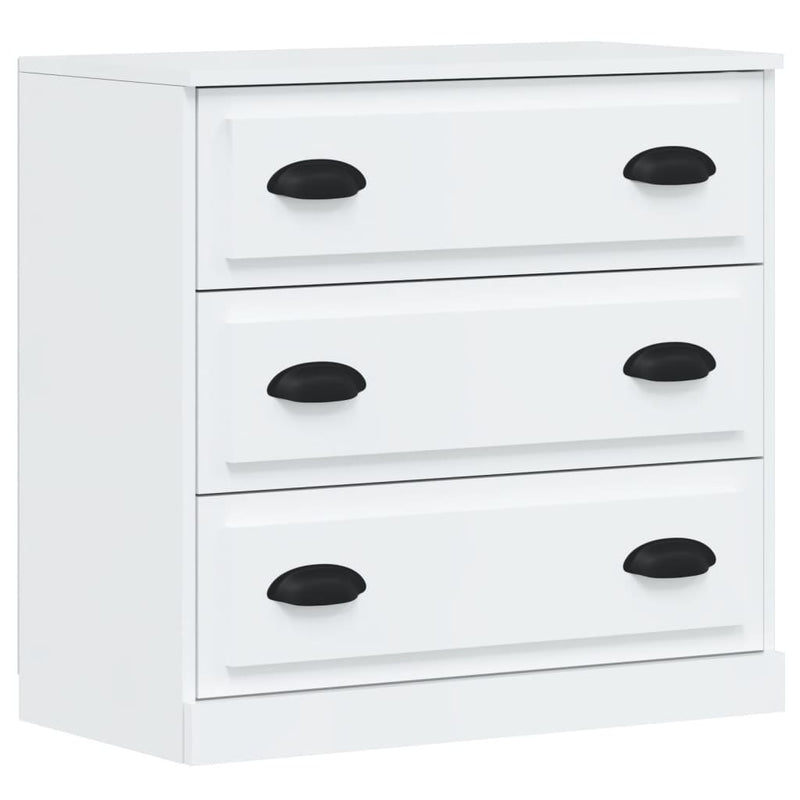 vidaXL Sideboards 3 pcs High Gloss White Engineered Wood