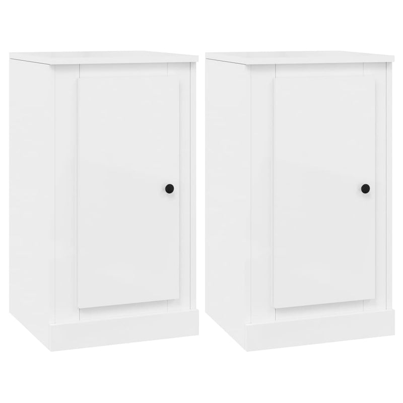vidaXL Sideboards 3 pcs High Gloss White Engineered Wood