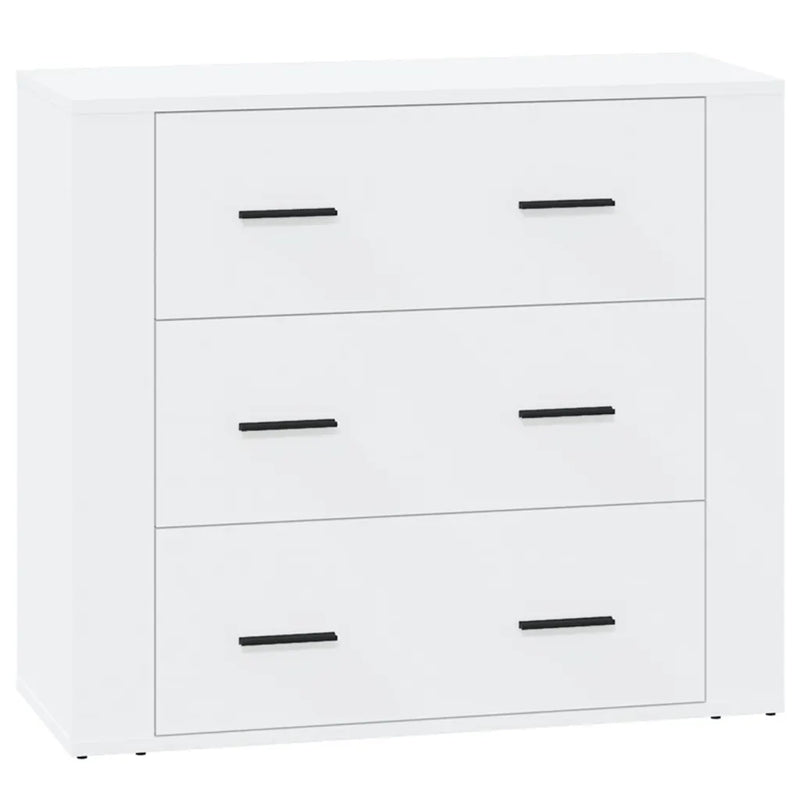 Sideboards 3 pcs White Engineered Wood