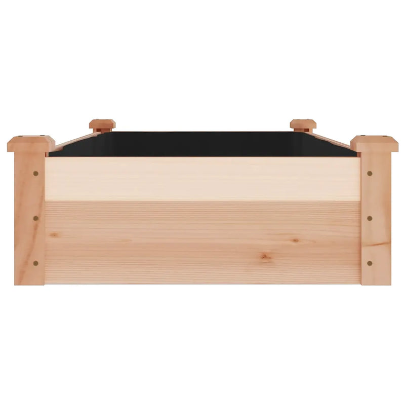 Garden Raised Bed with Liner 120x60x25 cm Solid Wood Fir
