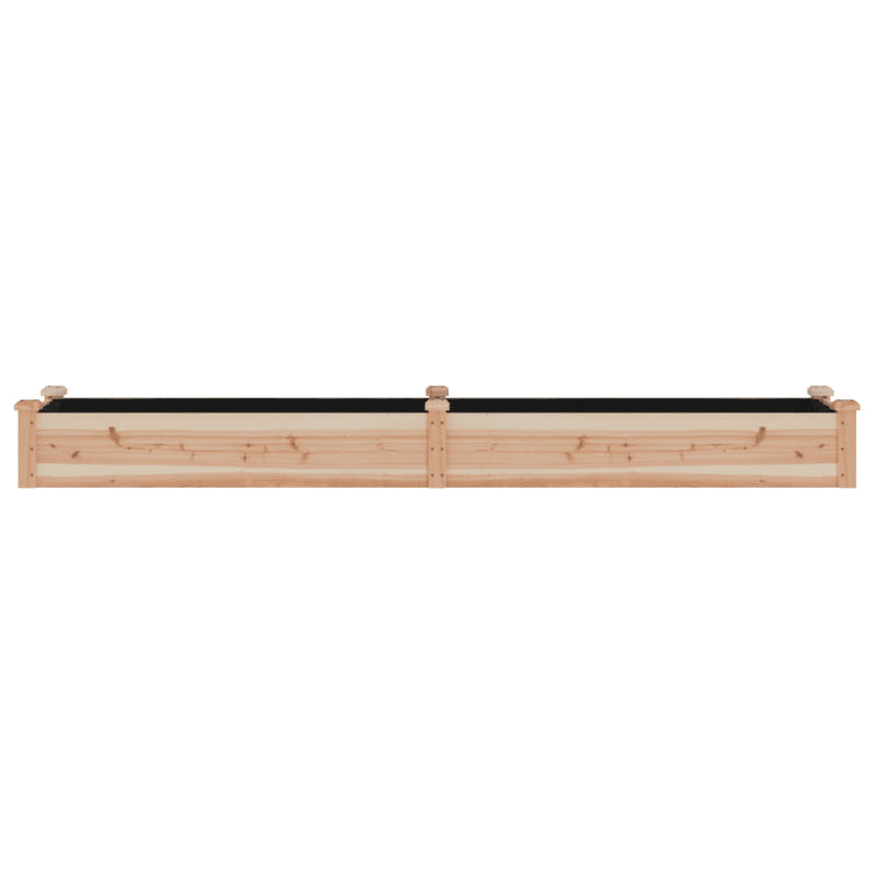 Garden Raised Bed with Liner 240x45x25 cm Solid Wood Fir