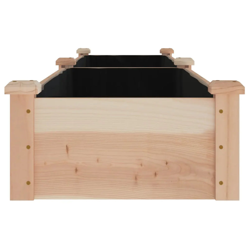 Garden Raised Bed with Liner 240x45x25 cm Solid Wood Fir