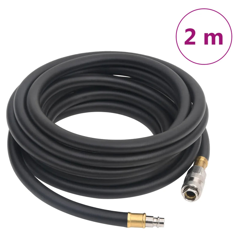 Hybrid Air Hose Black 0.6" 2 m Rubber and PVC