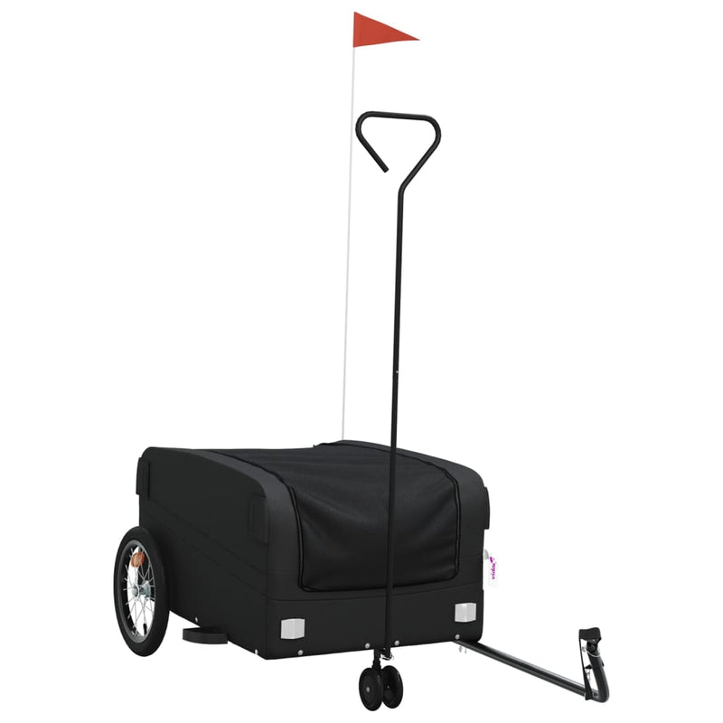 vidaXL Bike Trailer Black 45 kg Iron