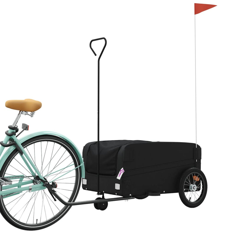 vidaXL Bike Trailer Black 45 kg Iron