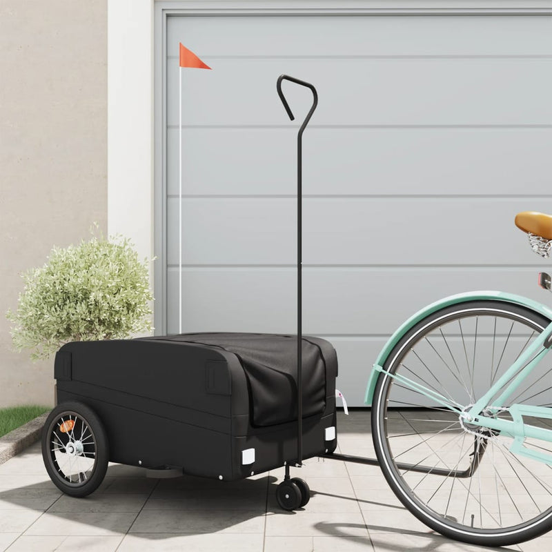 vidaXL Bike Trailer Black 45 kg Iron