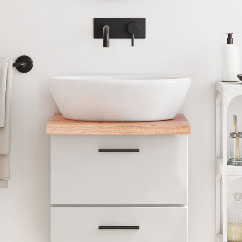 vidaXL Bathroom Countertop Light Brown 40x60x4 cm Treated Solid Wood