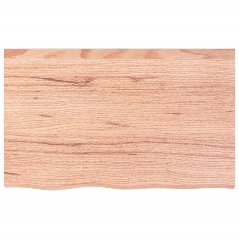 vidaXL Bathroom Countertop Light Brown 80x50x4 cm Treated Solid Wood