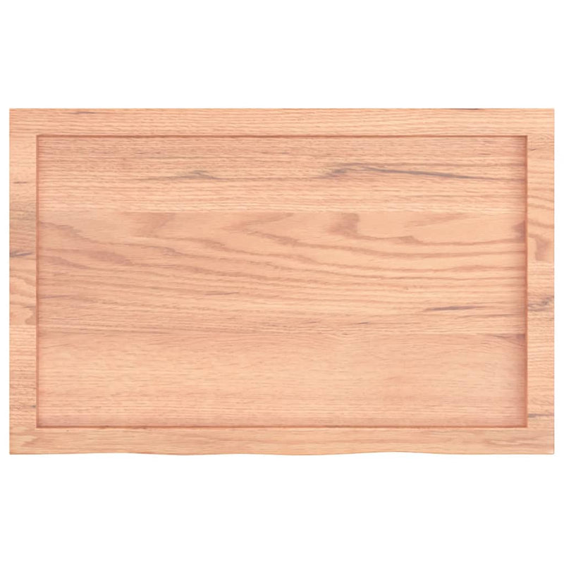 vidaXL Bathroom Countertop Light Brown 80x50x6 cm Treated Solid Wood