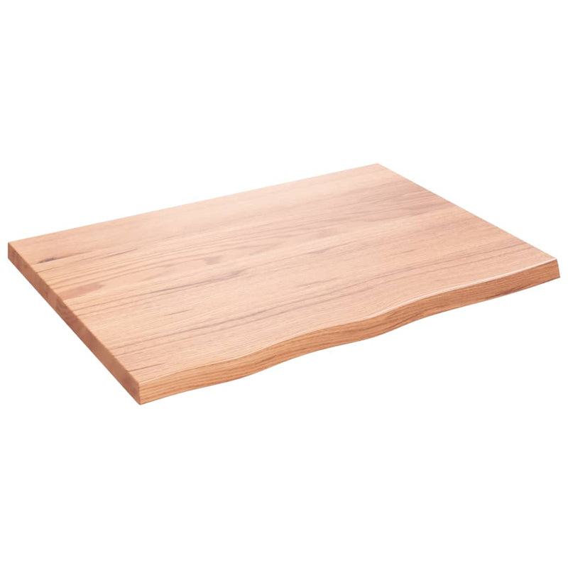 vidaXL Bathroom Countertop Light Brown 80x60x4 cm Treated Solid Wood