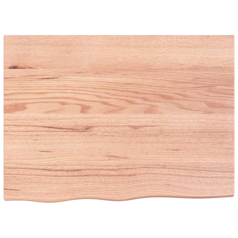vidaXL Bathroom Countertop Light Brown 80x60x4 cm Treated Solid Wood
