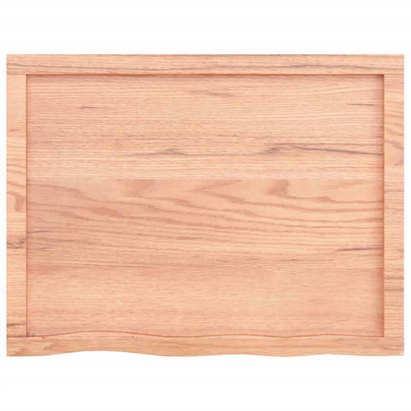 vidaXL Bathroom Countertop Light Brown 80x60x4 cm Treated Solid Wood