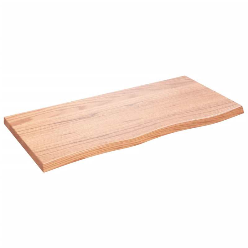 vidaXL Bathroom Countertop Light Brown 100x50x4 cm Treated Solid Wood