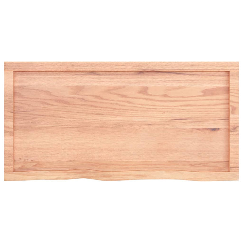 vidaXL Bathroom Countertop Light Brown 100x50x4 cm Treated Solid Wood