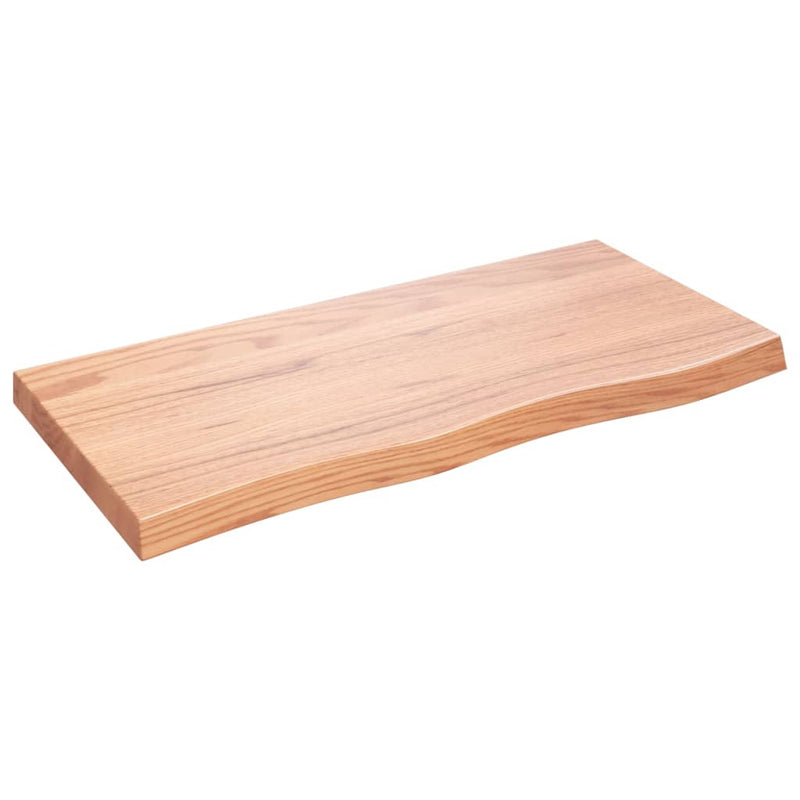 vidaXL Bathroom Countertop Light Brown 100x50x6 cm Treated Solid Wood