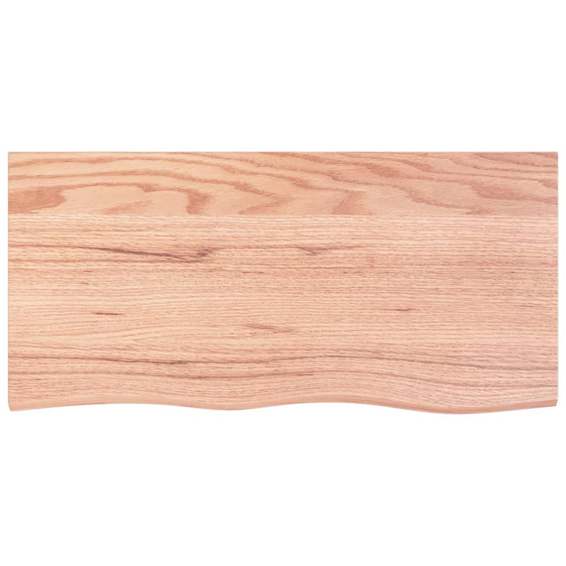 vidaXL Bathroom Countertop Light Brown 100x50x6 cm Treated Solid Wood