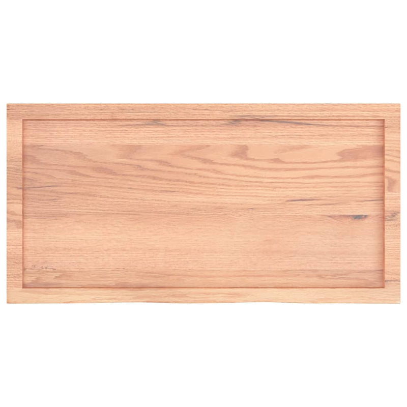 vidaXL Bathroom Countertop Light Brown 100x50x6 cm Treated Solid Wood