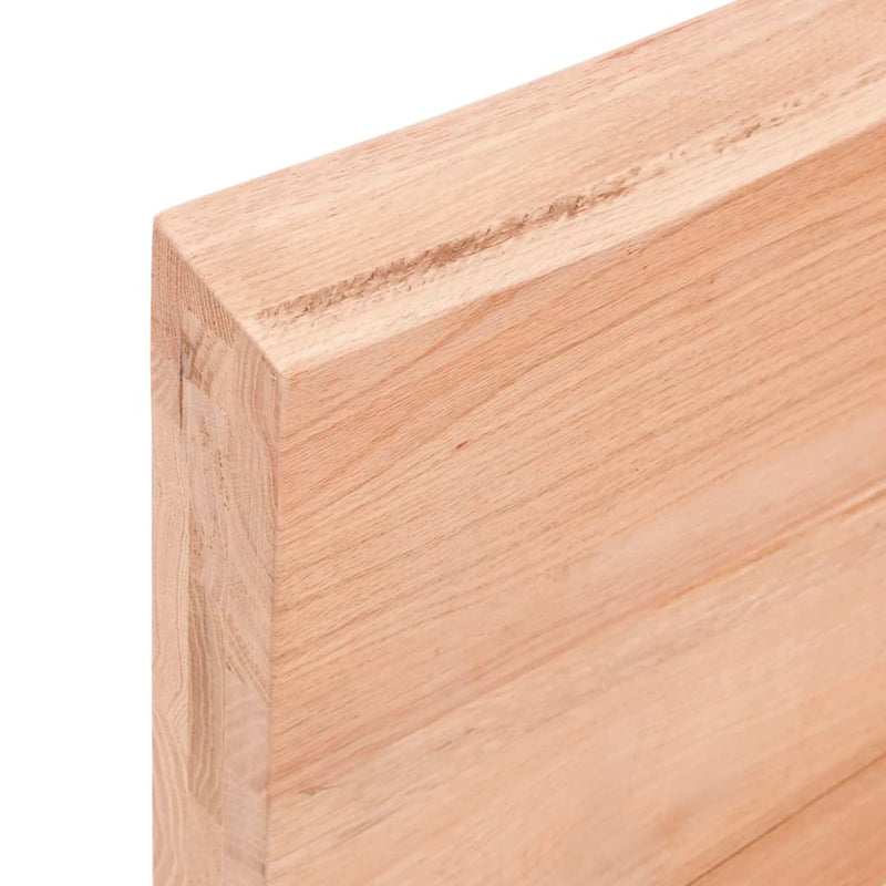 vidaXL Bathroom Countertop Light Brown 100x50x6 cm Treated Solid Wood