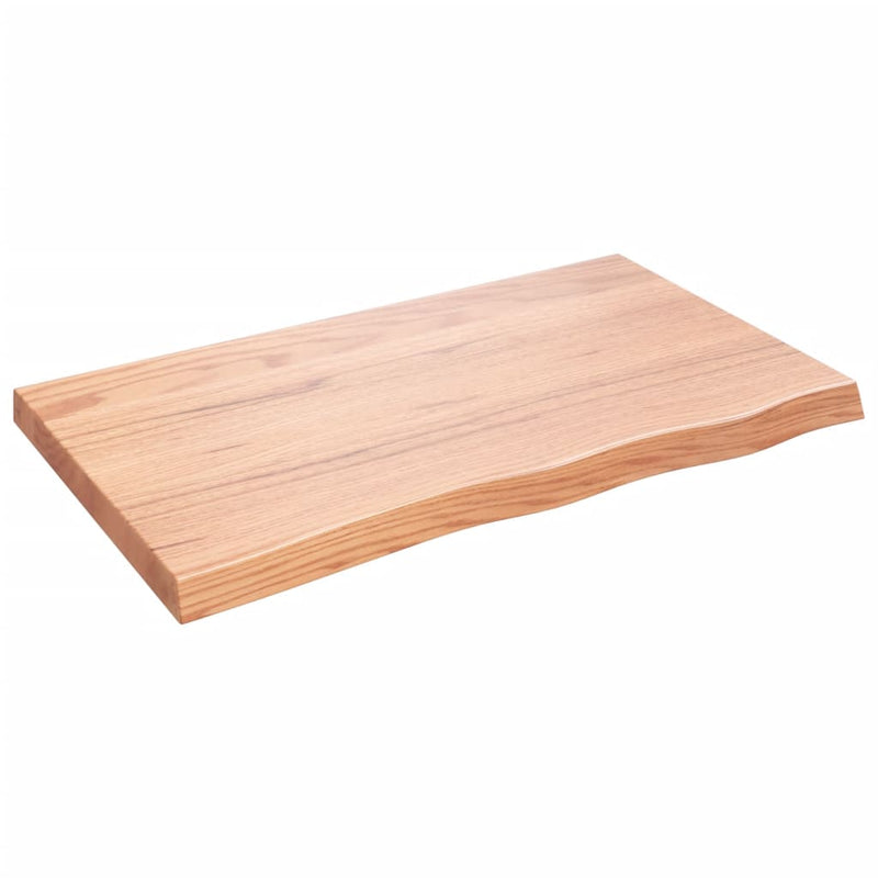 vidaXL Bathroom Countertop Light Brown 100x60x6 cm Treated Solid Wood