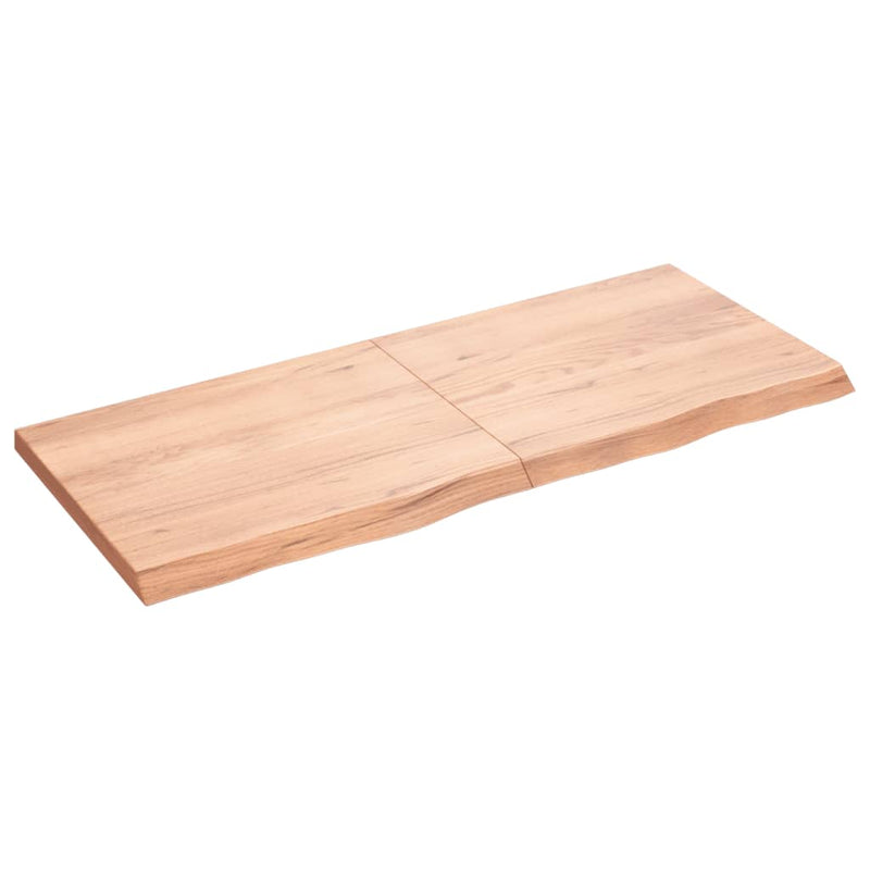 vidaXL Bathroom Countertop Light Brown 120x50x4 cm Treated Solid Wood