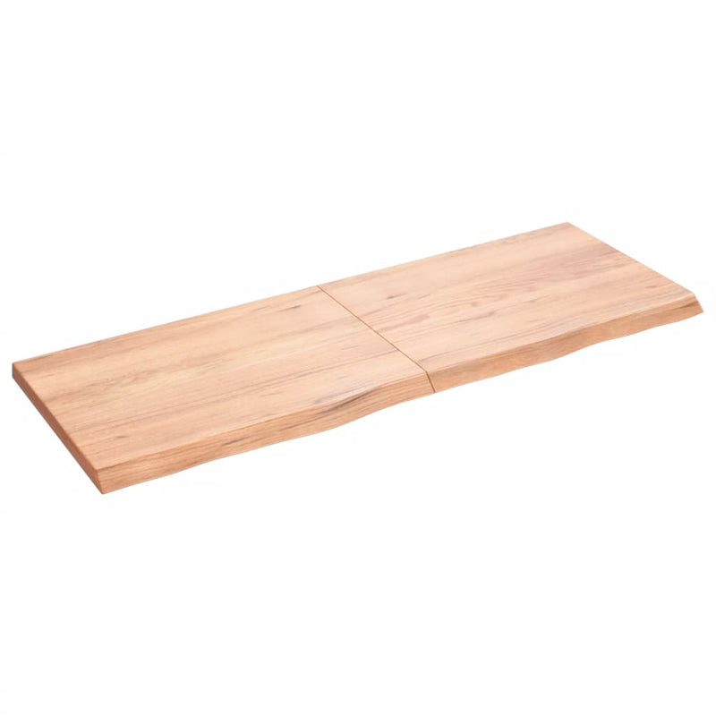 vidaXL Bathroom Countertop Light Brown 140x50x4 cm Treated Solid Wood