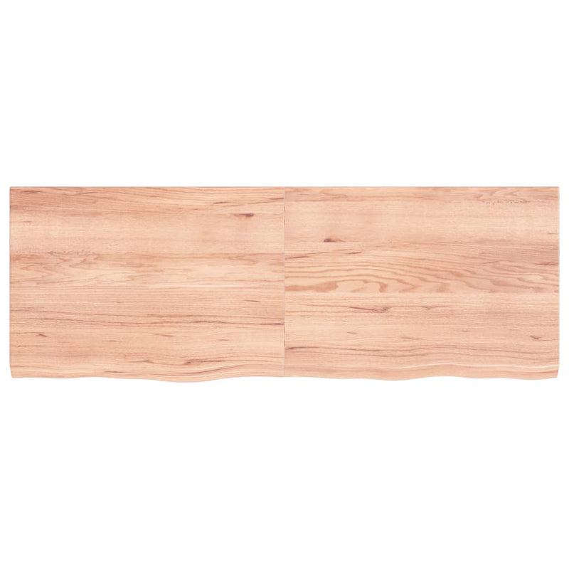 vidaXL Bathroom Countertop Light Brown 140x50x4 cm Treated Solid Wood