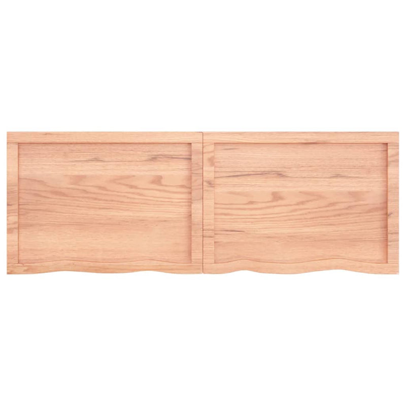 vidaXL Bathroom Countertop Light Brown 140x50x4 cm Treated Solid Wood