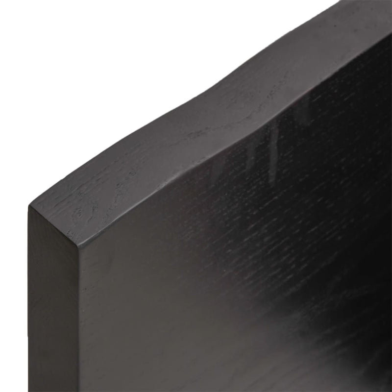 vidaXL Bathroom Countertop Dark Brown 80x50x4 cm Treated Solid Wood