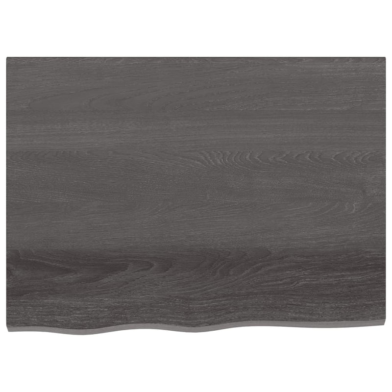 vidaXL Bathroom Countertop Dark Brown 80x60x4 cm Treated Solid Wood