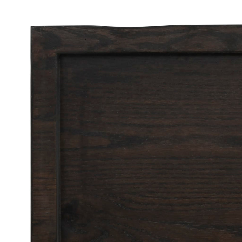 vidaXL Bathroom Countertop Dark Brown 80x60x4 cm Treated Solid Wood