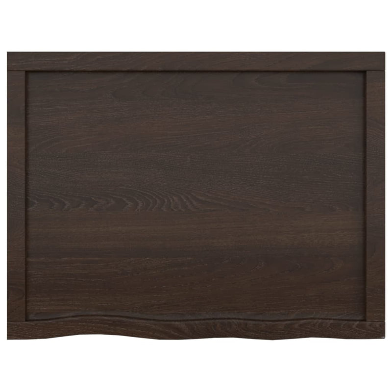 vidaXL Bathroom Countertop Dark Brown 80x60x6 cm Treated Solid Wood