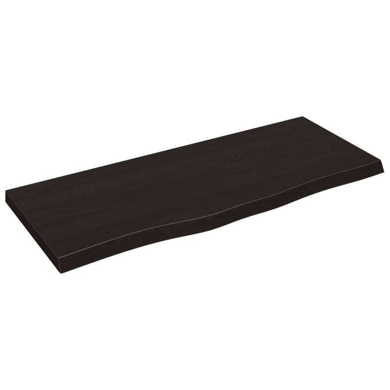 vidaXL Bathroom Countertop Dark Brown 100x40x4 cm Treated Solid Wood