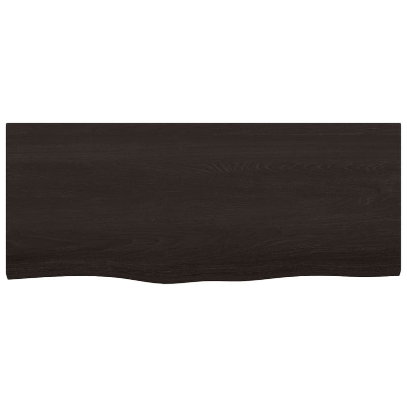 vidaXL Bathroom Countertop Dark Brown 100x40x4 cm Treated Solid Wood