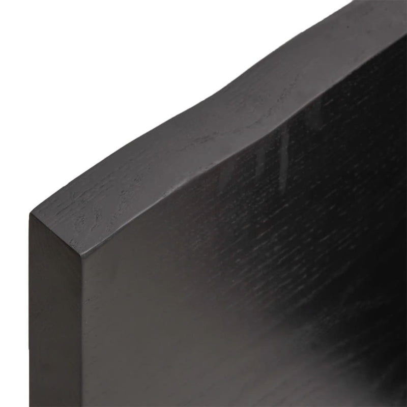 vidaXL Bathroom Countertop Dark Brown 100x50x4 cm Treated Solid Wood