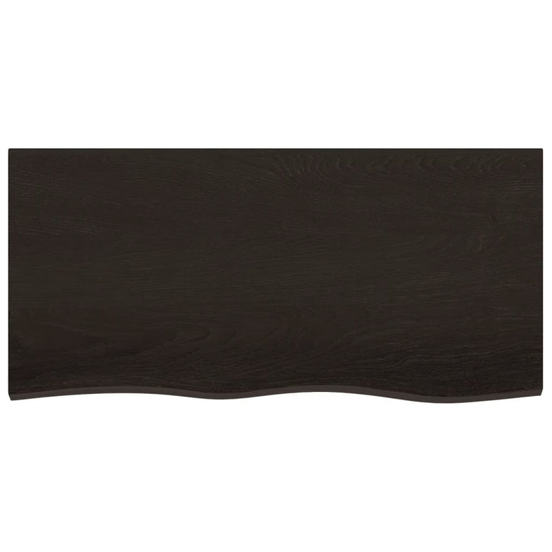 vidaXL Bathroom Countertop Dark Brown 100x50x6 cm Treated Solid Wood