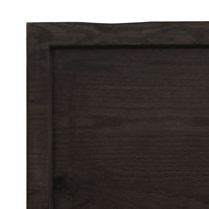 vidaXL Bathroom Countertop Dark Brown 100x50x6 cm Treated Solid Wood