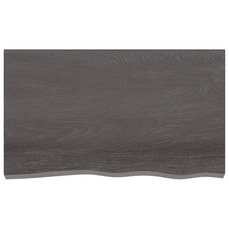 vidaXL Bathroom Countertop Dark Brown 100x60x2 cm Treated Solid Wood