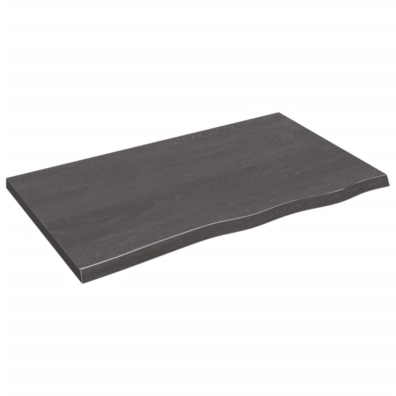 vidaXL Bathroom Countertop Dark Brown 100x60x4 cm Treated Solid Wood