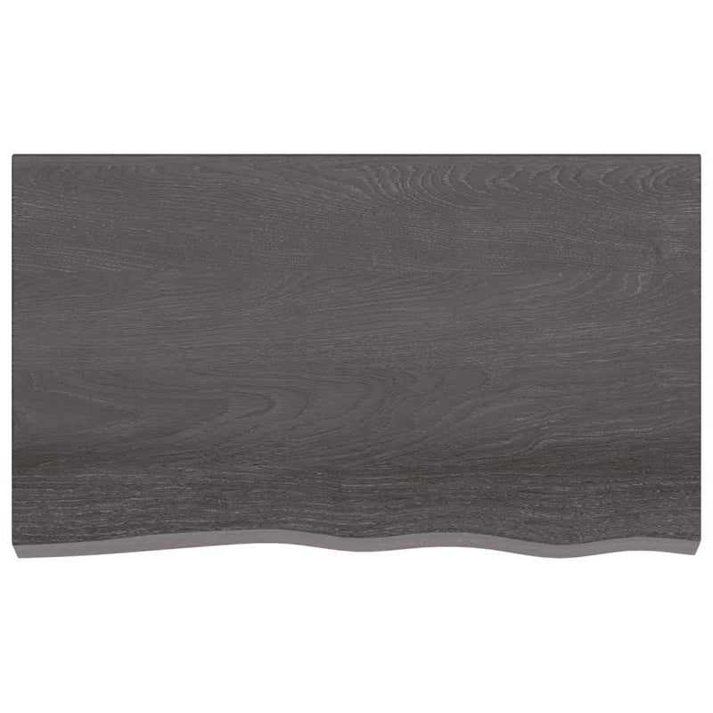vidaXL Bathroom Countertop Dark Brown 100x60x4 cm Treated Solid Wood