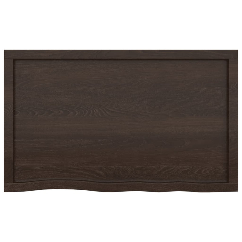 vidaXL Bathroom Countertop Dark Brown 100x60x4 cm Treated Solid Wood