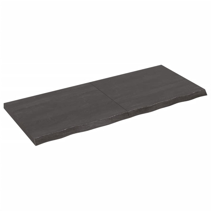 vidaXL Bathroom Countertop Dark Brown 120x50x4 cm Treated Solid Wood