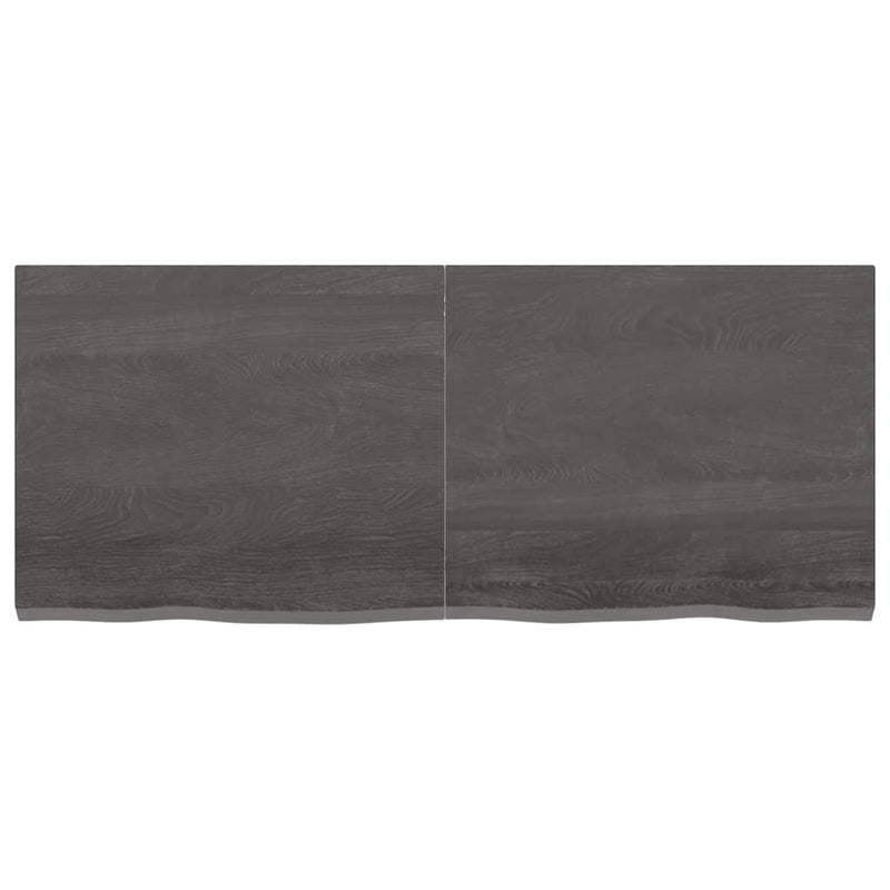 vidaXL Bathroom Countertop Dark Brown 120x50x4 cm Treated Solid Wood